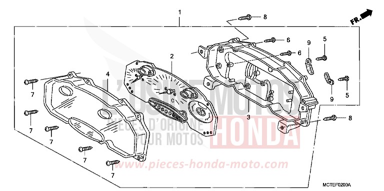 SPEEDOMETER for Silver Wing PURE BLACK (NH237) from 2007